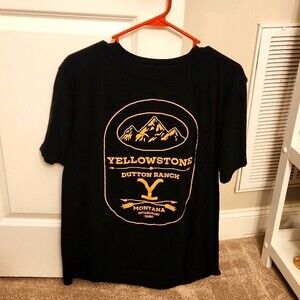 Yellowstone: Dutton Ranch Black Graphic T-Shirt Paramount Size L